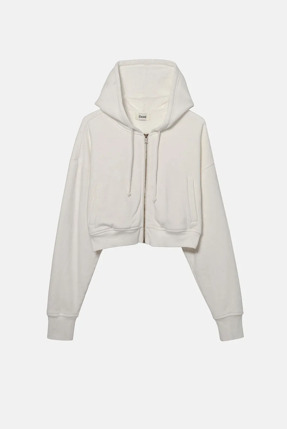 Elwood Clothing BABYDOLL CROP ZIP HOODIE