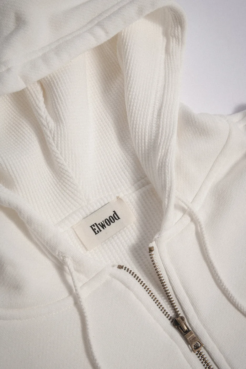 Elwood Clothing BABYDOLL CROP ZIP HOODIE