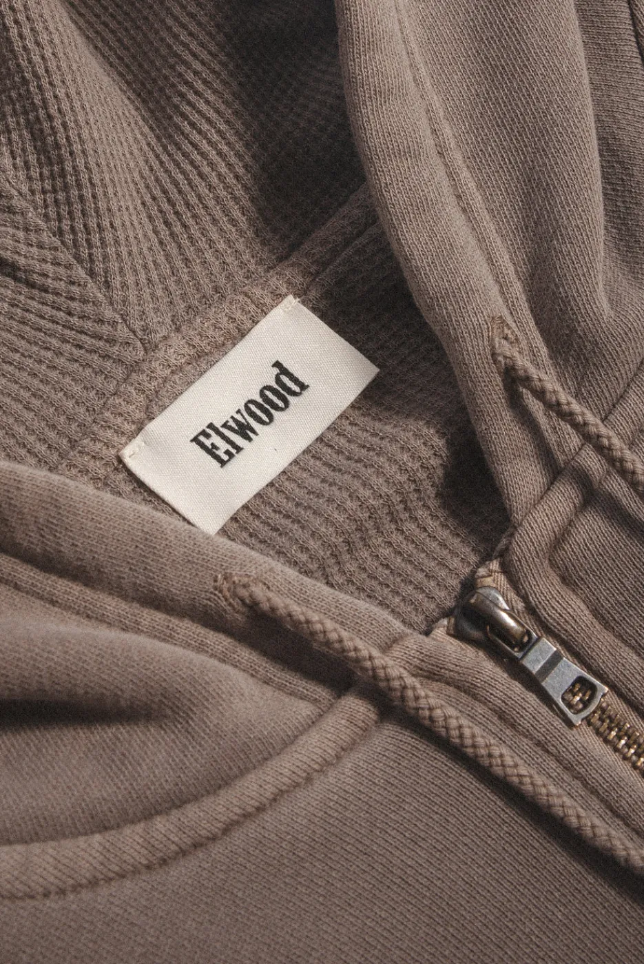 Elwood Clothing BABYDOLL CROP ZIP HOODIE