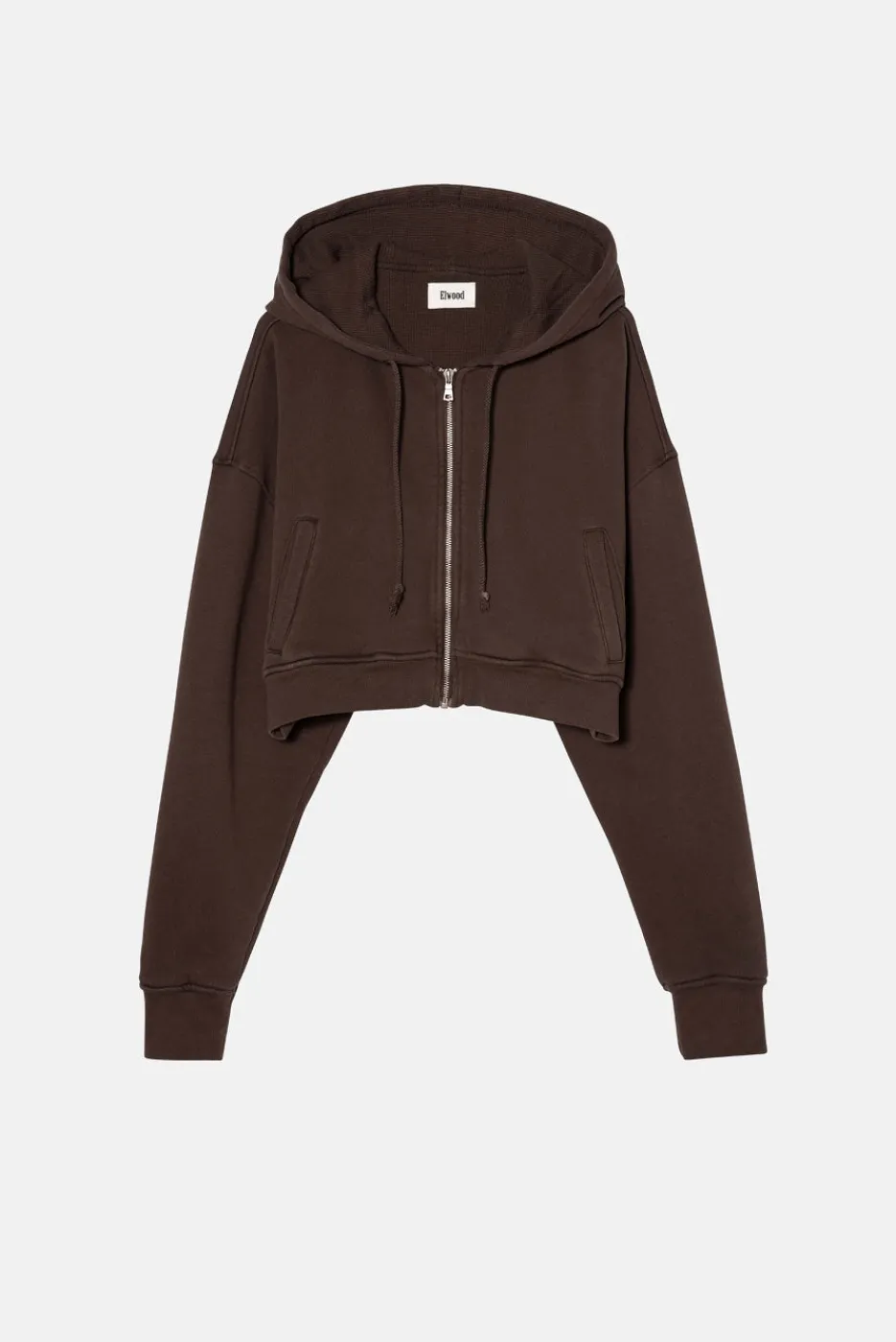 Elwood Clothing BABYDOLL CROP ZIP HOODIE