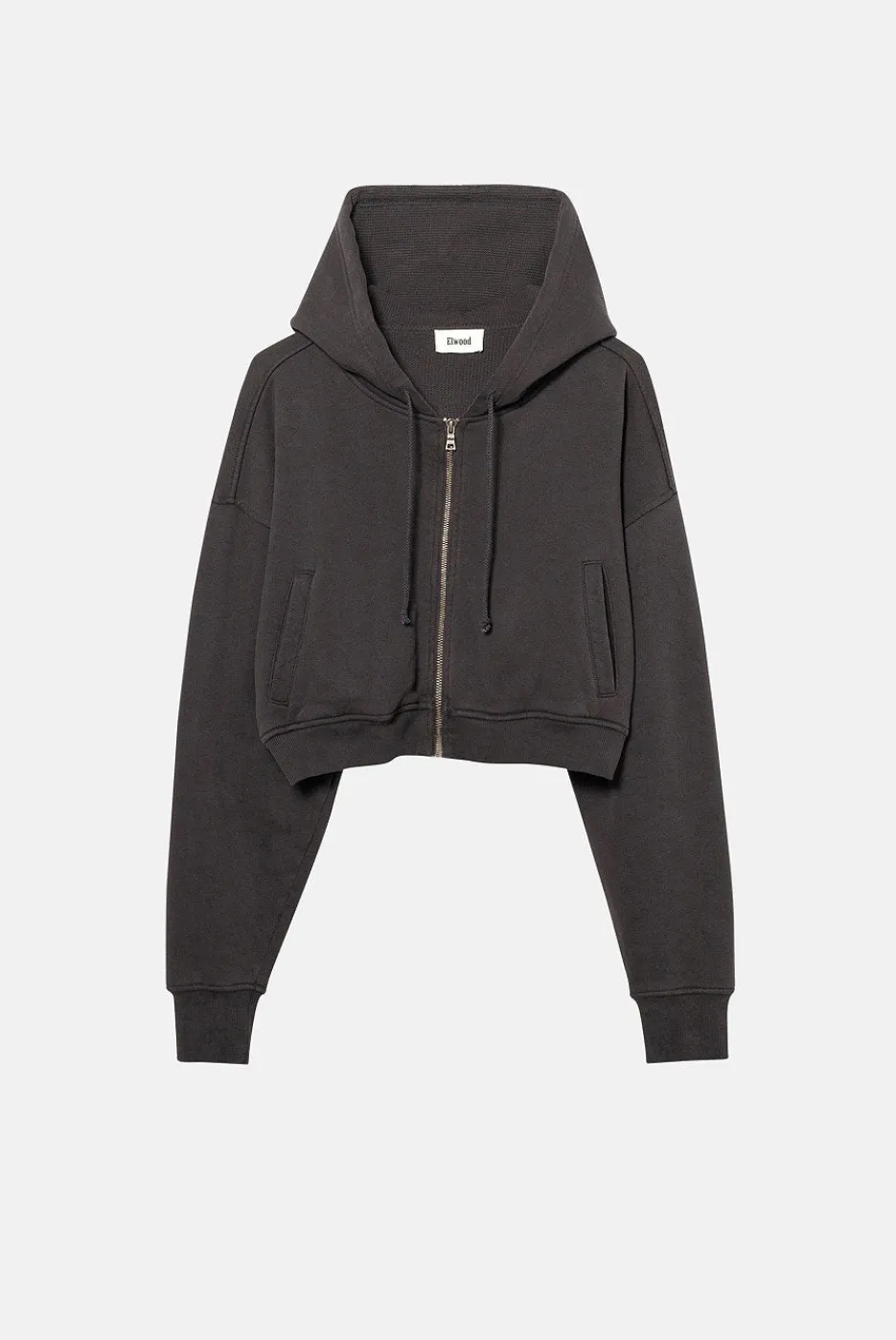 Elwood Clothing BABYDOLL CROP ZIP HOODIE