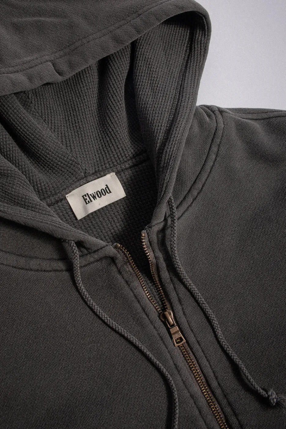 Elwood Clothing BABYDOLL CROP ZIP HOODIE