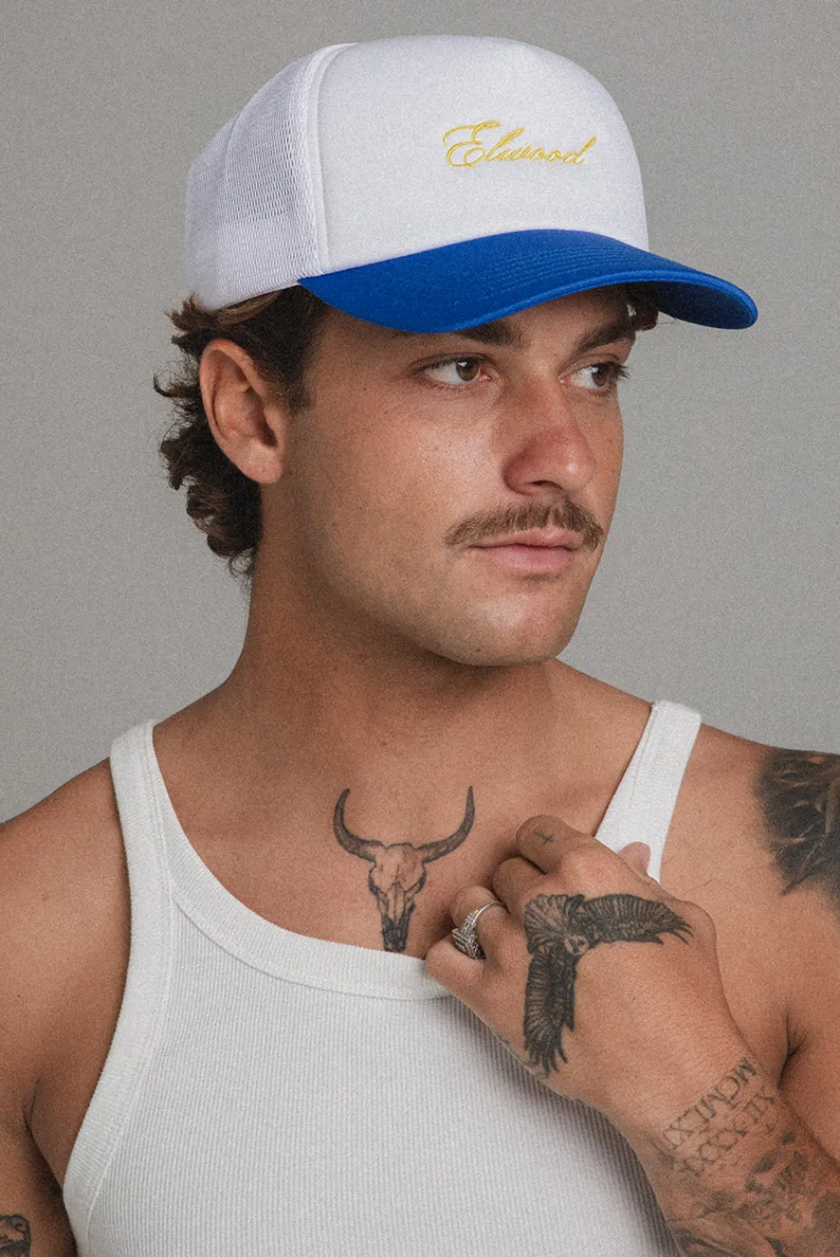 Elwood Clothing SCRIPT TRUCKER HAT