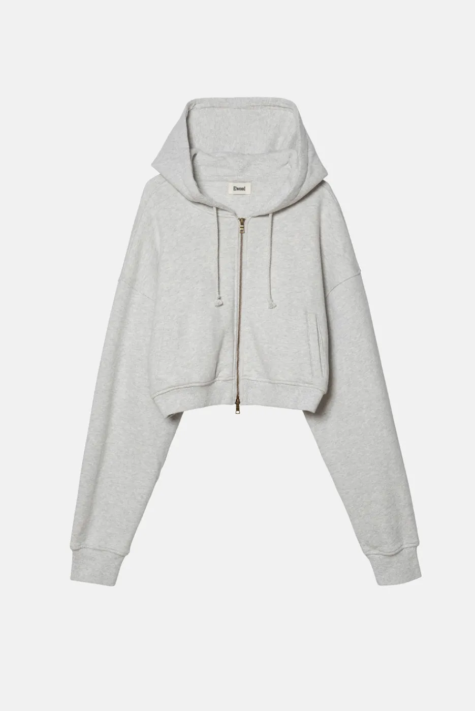 Elwood Clothing BABYDOLL CROP ZIP HOODIE