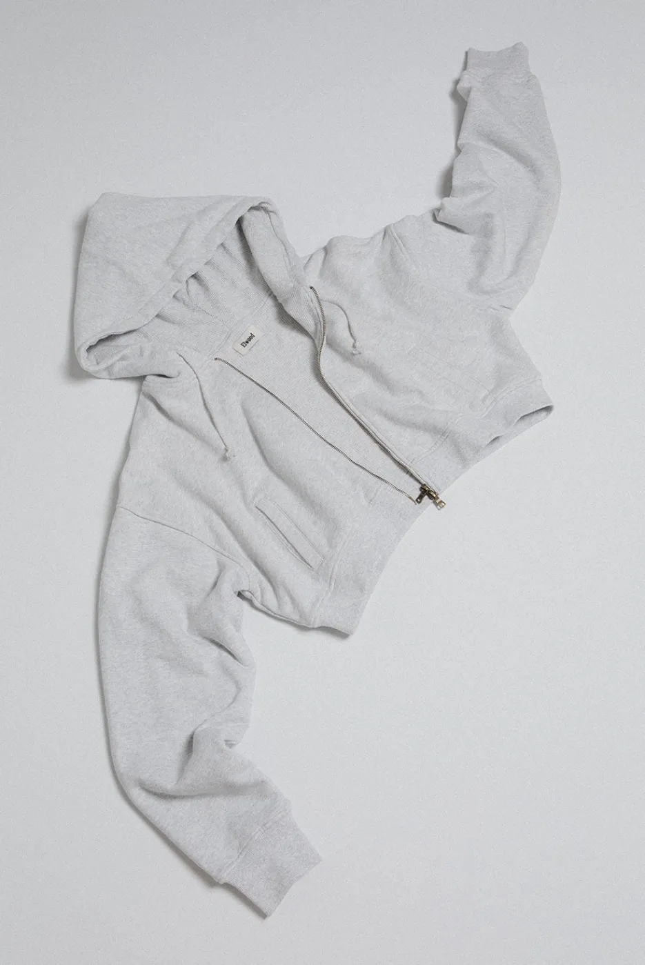 Elwood Clothing BABYDOLL CROP ZIP HOODIE