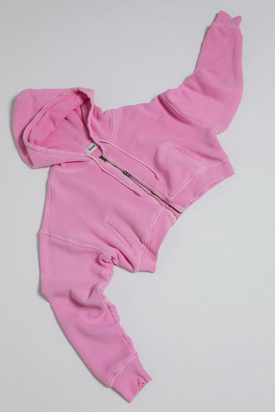 Elwood Clothing BABYDOLL CROP ZIP HOODIE
