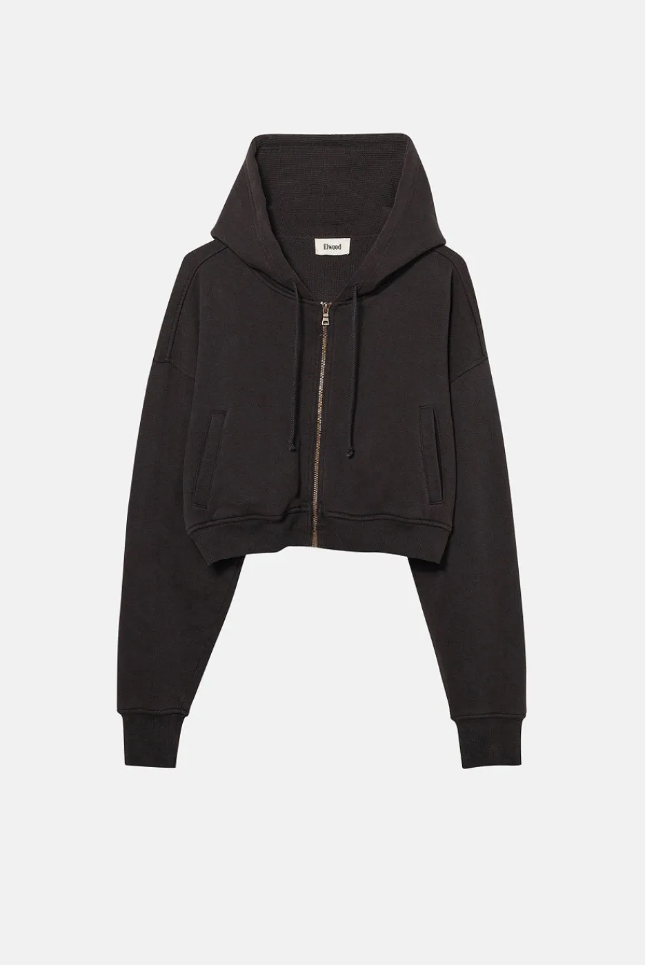 Elwood Clothing BABYDOLL CROP ZIP HOODIE
