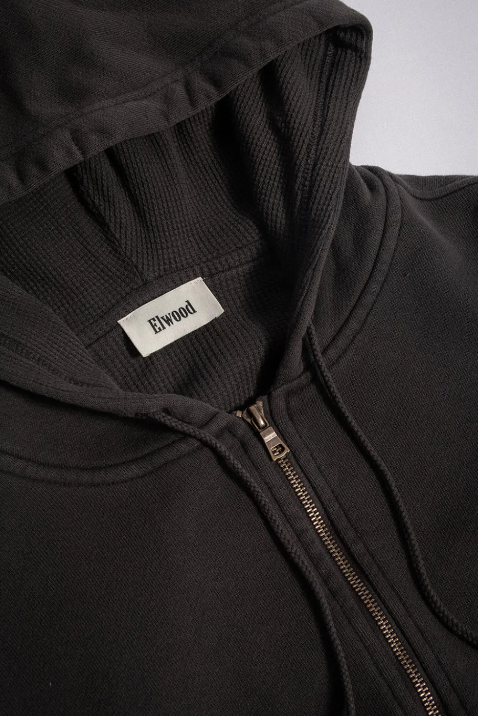 Elwood Clothing BABYDOLL CROP ZIP HOODIE