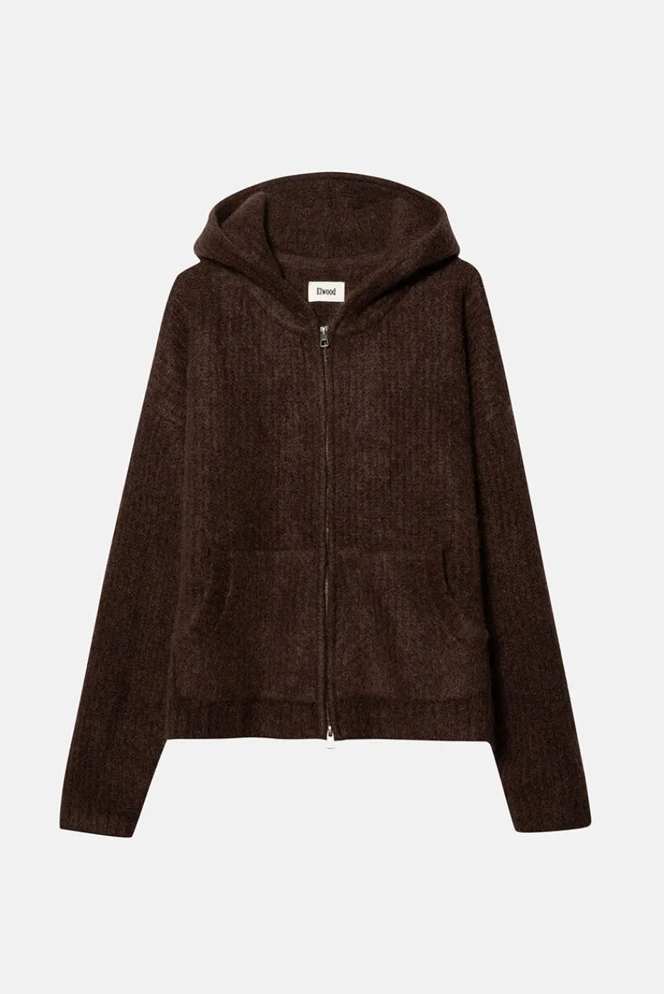 Elwood Clothing MOHAIR BLEND ZIP HOODIE