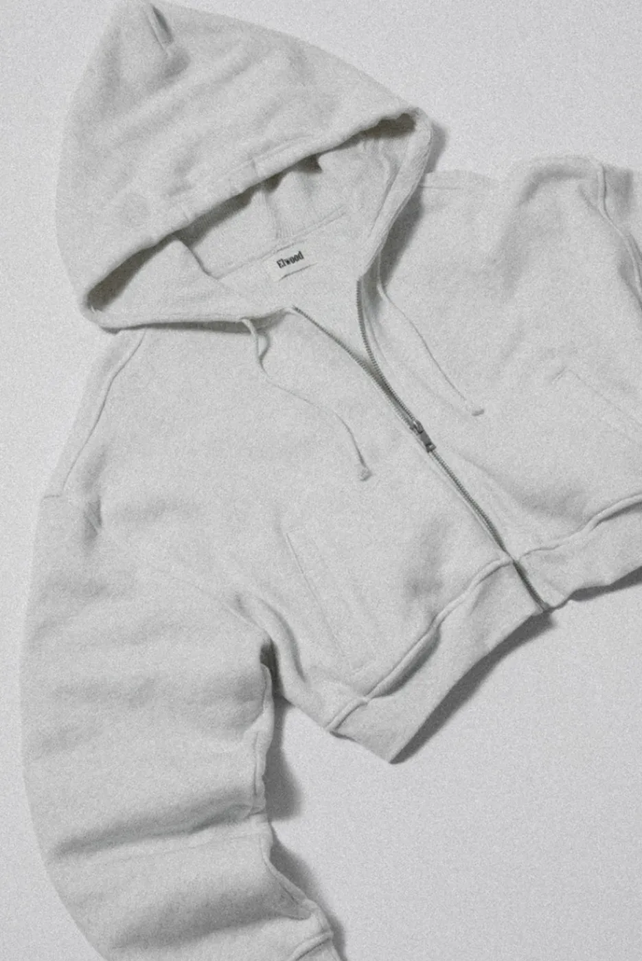 Elwood Clothing BABYDOLL CROP ZIP HOODIE